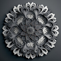 Ai generated illustration of 3d mandala in different colors