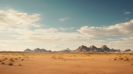 Fototapeta na wymiar Desert Landscape with Mirage