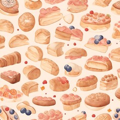 Bakery Watercolor Background