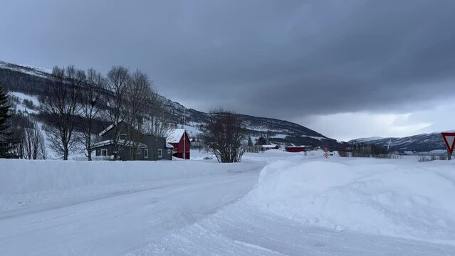 landscaped snowy nature in norway