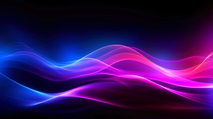 Fototapeta premium Abstract multicolor wavy line of light, neon glowing lines, magic energy space light concept, abstract background wallpaper design, Generative AI illustration