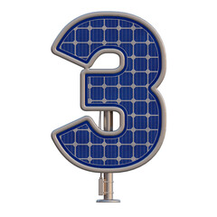 Solar Panel 3D Alphabet or PNG Letters