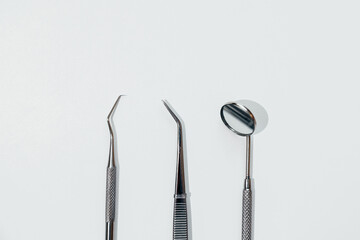 Set of Metal Dental Therapeutic Tools for Dentist