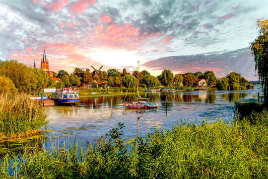 Blick auf Werder an der Havel, Deutschland 