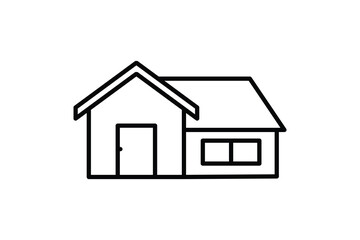 Obraz premium Real estate icon. Icon related to real estate, building. Line icon style design. Simple vector design editable