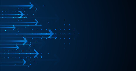 Abstract arrow direction. Technology background