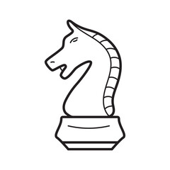 Horse Chess Thin Line Vector Icon. Flat icon isolated on the background. Vector illustration EPS 10.