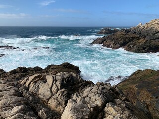 Rocking mountain coastline merge 