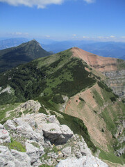view from the mountains of tres Cime