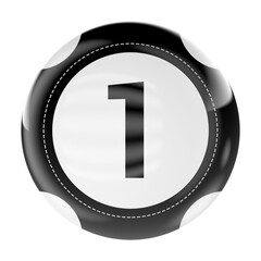 1 Number Ball Pool Black
