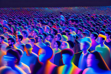 Obraz premium Dynamic Morning Crowd