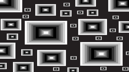 black and white square frames
