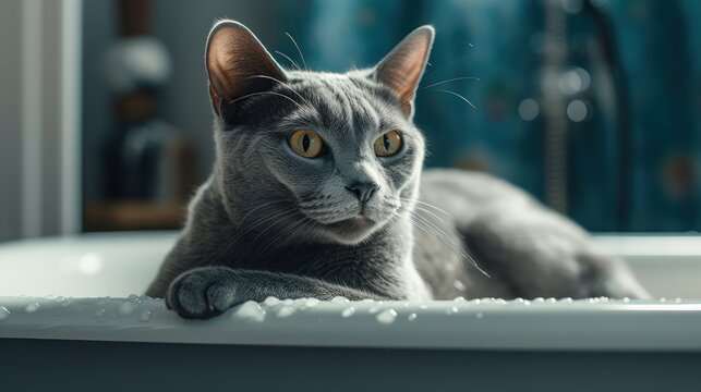 cat on the table HD 8K wallpaper Stock Photographic Image
