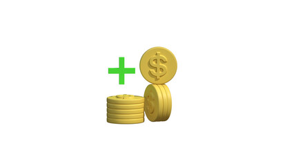 coins and dollar symbol