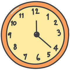 Clock doodle cartoon