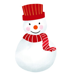 snowman with red hat
