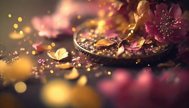 eye catching fresh and royal flower photography engagement ceremony decor generative ai