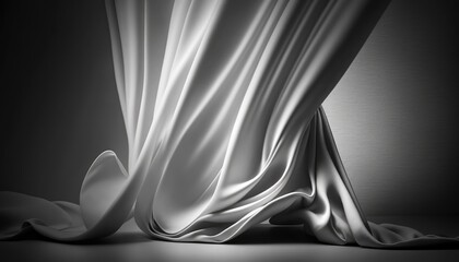 abstract and bright silk fabric cloth background a flowing texture generative ai