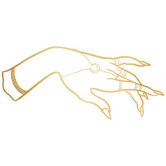 Golden Witch Hand Drawing