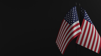 Obraz premium America Flag. flags of America on a black background