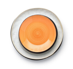 Stack of different  trendy ceramic plate