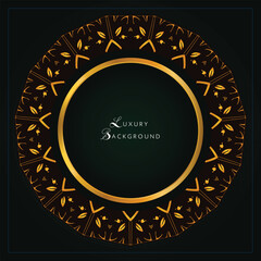Luxury Background Design for invites, decorations, manadala style,  3d gradient and floral elements with text