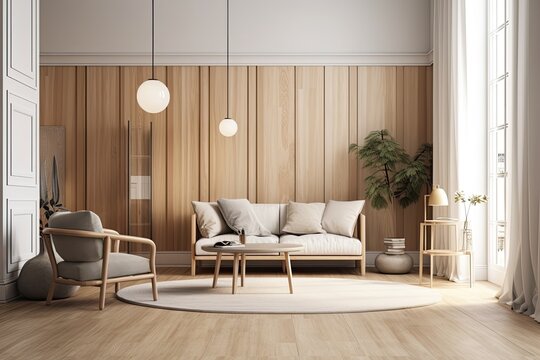 simple picture of an interior design. Generative AI