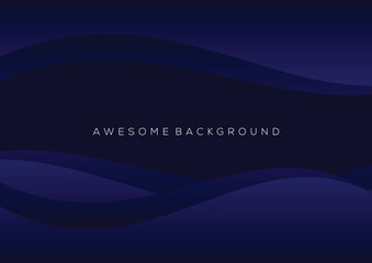 dark blue wave abstract background