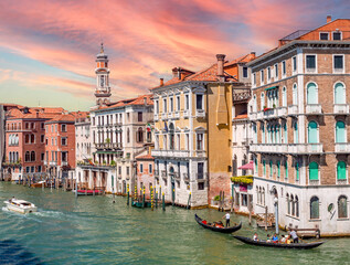 Houses on the Grand Canal in Venice