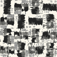 Ink Drawn Variegated Subtle Checked Pattern