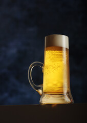 A mug with traditional German lager beer