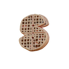 Pie or Pancake Bakery 3D Alphabet or PNG Letters