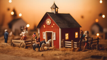church in the woods miniature american town