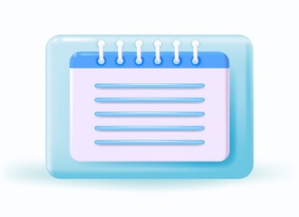 Calendar assignment icon. Planning concept. 3d