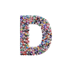 Billiard Balls 3D Alphabet or PNG Letters