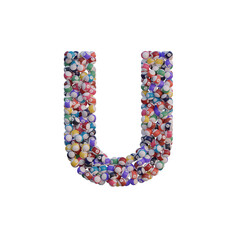 Billiard Balls 3D Alphabet or PNG Letters