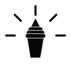 ice cream shilhouette simple icon for sign
