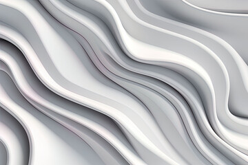 Obraz premium White 3D Undulating lines arranged to create a Light 