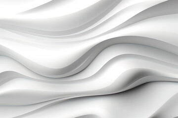 Fototapeta premium White 3D Undulating lines arranged to create a Light 