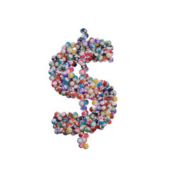 Billiard Balls 3D Alphabet or PNG Letters