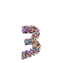 Billiard Balls 3D Alphabet or PNG Letters
