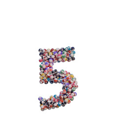 Billiard Balls 3D Alphabet or PNG Letters