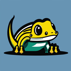 Realistic Cute Eel Vector Logo Icon Sports Mascot flat vector illustration
