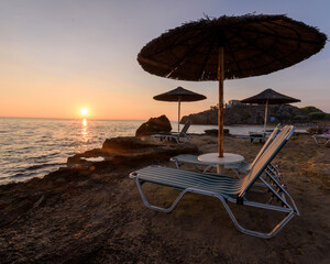 sunset on the beach