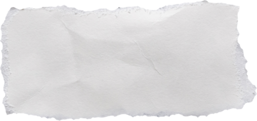 piece of white paper tear isolated on white background