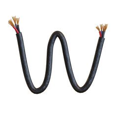 Electric Cable 3D Alphabet or PNG Letters