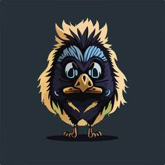 Fototapeta premium Realistic Cute Emu Vector Logo Icon Sports Mascot flat vector illustration