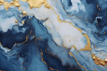 Fototapeta premium Abstract marble wallpaper background, luxury marble texture gold, and blue tone, created with Generative AI technology