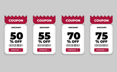 Free vector discount sticker pack