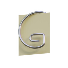 Office Pin 3D Alphabet or PNG Letters